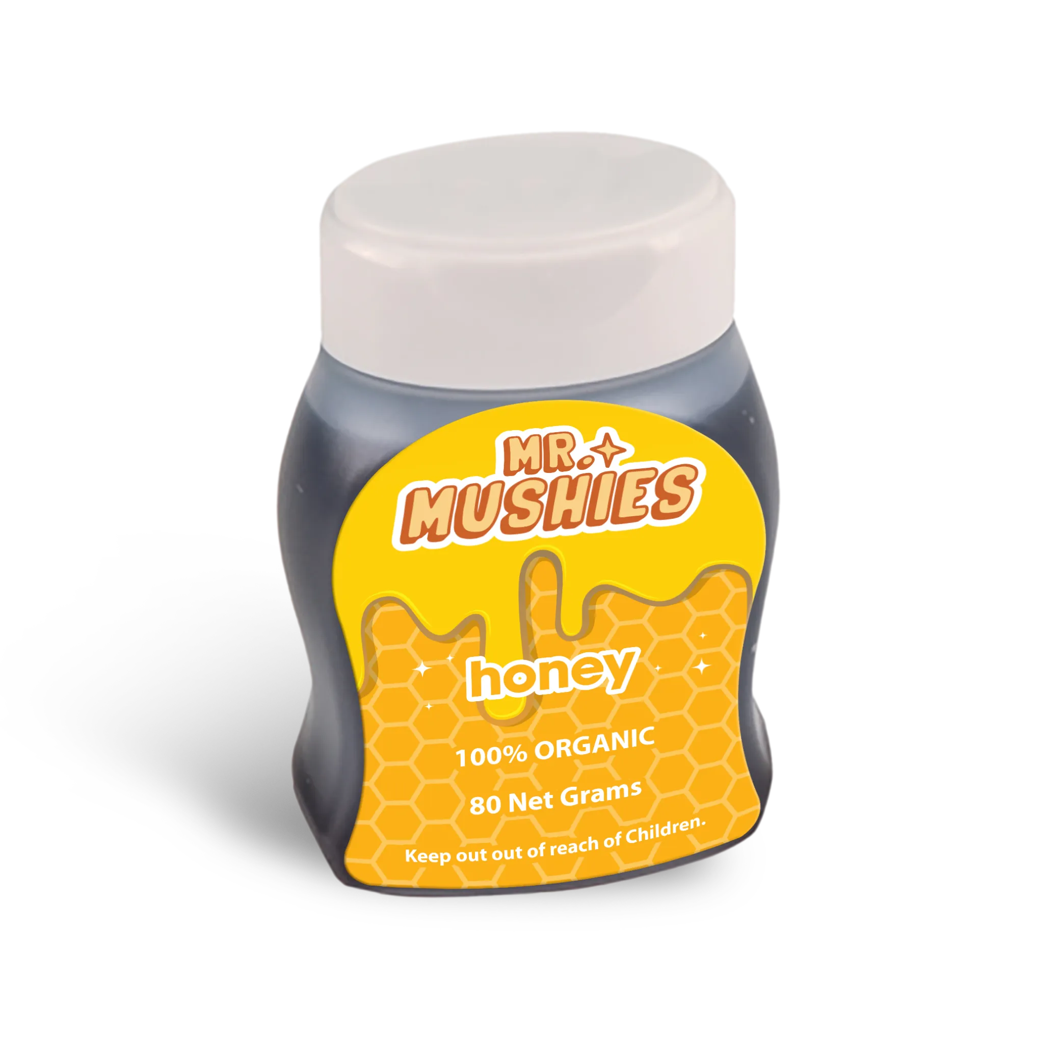Jar of Mr. Mushies psilocybin-infused honey