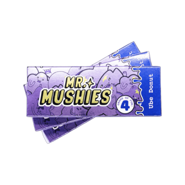 Ube Donut magic mushroom chocolate bar by Mr. Mushies