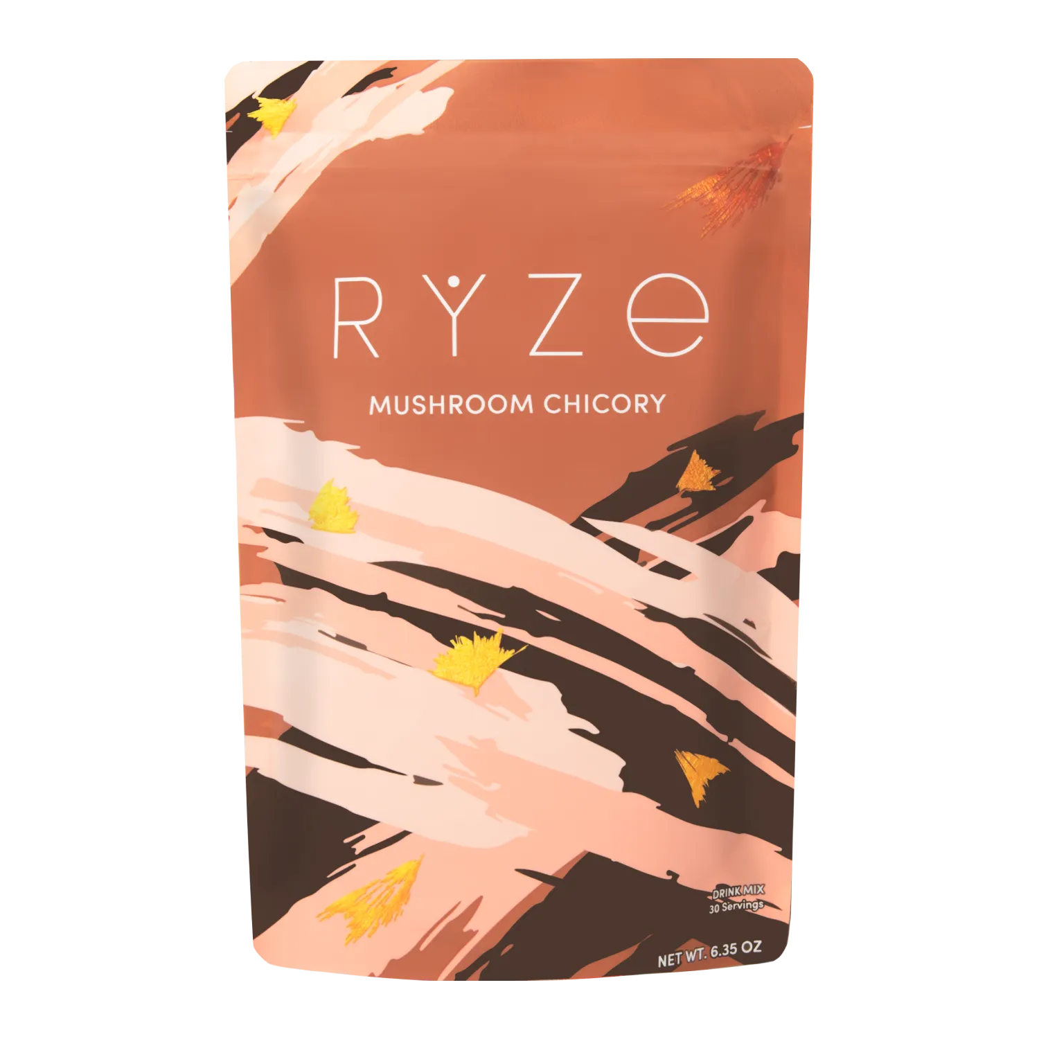 Pouch of RYZE mushroom chicory coffee, 30 servings